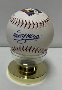 Disney Mickey Mouse Souvenir Softball Signed Autographs Donald Duck, Goofy, Chip - Picture 1 of 12