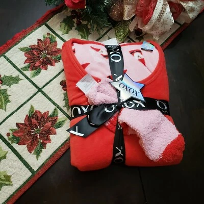 XOXO Conjunto de Pijama Suéter y Pantalones Rosa Rojo XLarge Foto 1 de 3