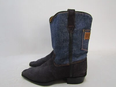 Botas Durango Youth tamanho 5.5 D azul denim camurça cowboy faroeste - Imagem 1 de 4