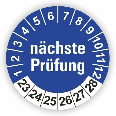 Nächster Prüftermin Wartung UVV Prüfplaketten, Wartungsetiketten Aufkleber BGV