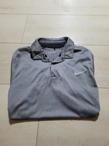 Nike Golf Modern Fit Dri Fit Mens Large gray Short Sleeve Performance Polo 2697 - Picture 1 of 7
