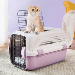Large Pet Carrier Box/Portable Backpack/Cat Puppy Shoulder Tote/Dog Crate Cage - Picture 1 of 40