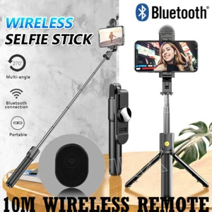 Selfie Stick Tripod Bluetooth Remote Adjustable Desktop For iPhone 13 12 Pro Max - Picture 1 of 14