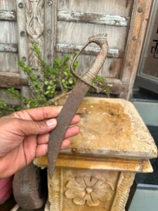 Vintage  Hand Forged Horse Head Handle Iron Blade Dagger Knife Khanjar Sword - Picture 1 of 6