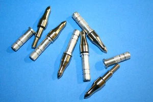 6pcs 100gr Archery Arrowheads Field Points Steel Tips Broadhead with Inserts - Picture 1 of 1