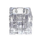 1/10pcs Vintage Ice Cube Candle Holder Clear Glass Candlestick Holder