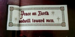 Kreuzstichmuster FRIEDEN auf ERDE GOODWILL gegenüber MÄNNERN Sterne Weihnachten - Bild 1 von 6