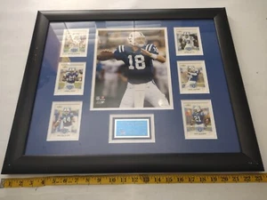 NICE Framed & Matted Indianapolis Colts Peyton Manning Photograph & 6 Cards Set  - Picture 1 of 24