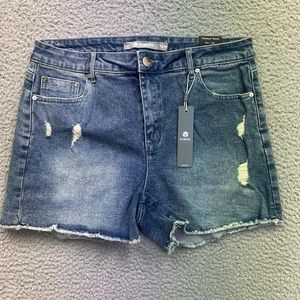 Tractr Brittany Women’s Frayed Denim Shorts Sz 10/30 Destruction - Picture 1 of 7