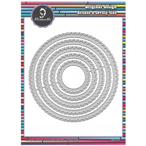5/PK - Round, Scallops Border Nesting Frame, Classic Nesting Frames,Paper Cra... - Picture 1 of 6