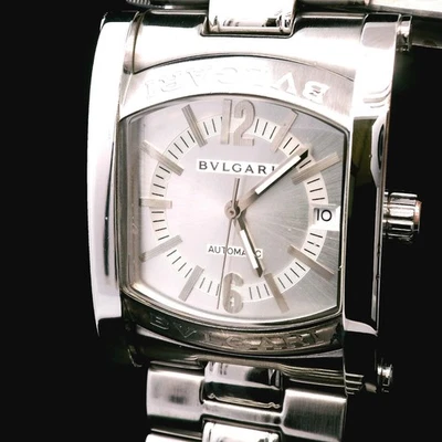 Reloj automático para hombre BVLGARI Assioma AA48S esfera plateada fecha Foto 1 de 4