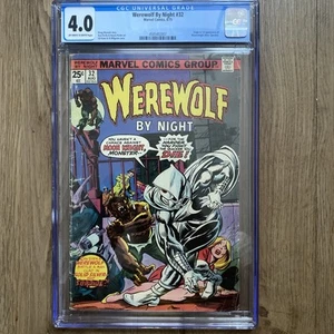 Werewolf By Night #32 CGC 4.0 1st App Moon Knight Marc Spector WHITE PAGES 1975 - Picture 1 of 3