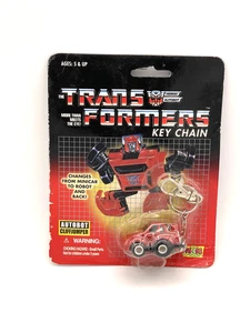 2001 Transformers Autobot Cliffjumper Key Chain With Clip & Save Tech Specs, New - Picture 1 of 2