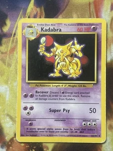 Juego de Cartas Coleccionables Pokémon Kadabra Conjunto Base 32/102 Regular Ilimitado Poco Común MP - Imagen 1 de 2