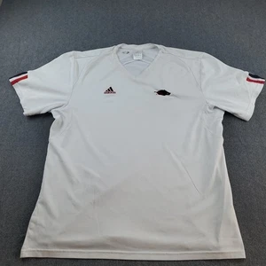 Adidas Jersey Shirt University of Arkansas Razorbacks logo Mens White  Size L - Picture 1 of 17