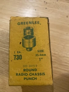 Vintage- Greenlee 1" Round Radio Chassis Punch No. 730 - Open Box - Picture 1 of 6