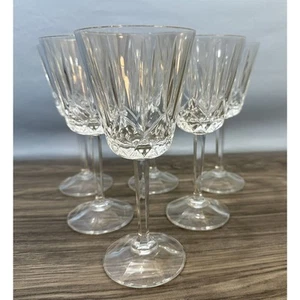 Crystal Wine Glasses Set Of 6 Drinking Glasses Elegant - Picture 1 of 7