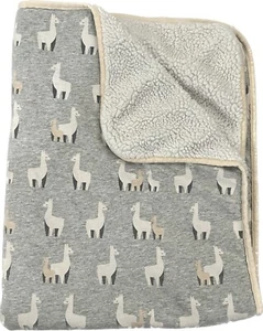 Cloud Island Target Llama Alpaca Gray Peach Sherpa Baby Lovey Security Blanket - Picture 1 of 4