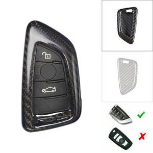 Silver Remote Key Shell Cover For BMW X1 X5 X6 F48 F15 F16 X-Series Carbon Fiber - Picture 1 of 7