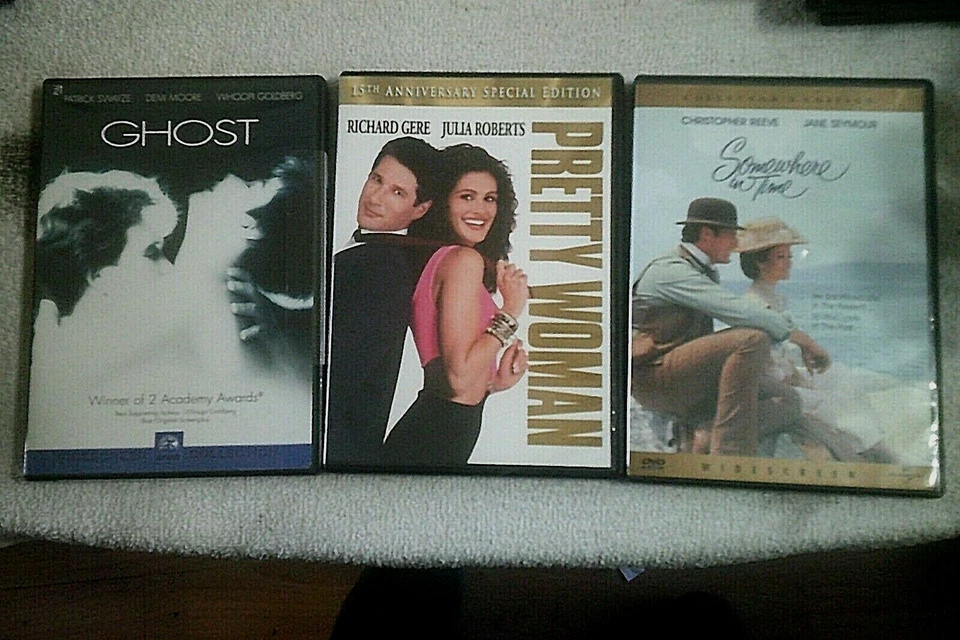GHOST (DVD, Sealed) PRETTY WOMAN (DVD, NrPerfect) SOMEWHERE IN TIME (DVD, NrMint - Image 1 of 1