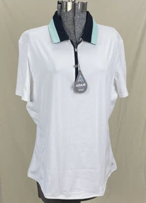 NUEVO CON ETIQUETAS Camisa Polo Adair Active Bryn Para Mujer XL Blanca Absorbente Golf Tenis 1/4 Cremallera Foto 1 de 4