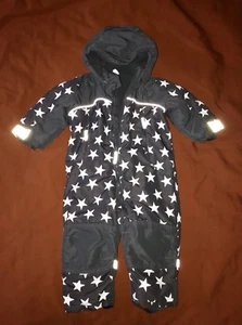 H&M Baby Boy 12-18m Insulated Gray Snowsuit with white stars Worn One season! - Picture 1 of 12