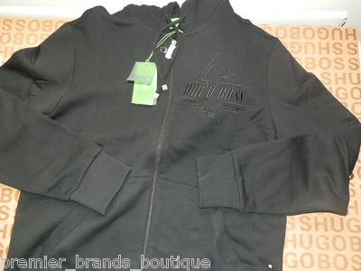 Nuevo Hugo Boss Para Hombres Negro Sudadera Chaqueta Camiseta Con Capucha Chándal Traje Grande L Foto 1 de 4