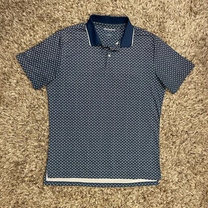 Polo golf Bonobos uomo M blu geometrica AOP performance traspirante vestibilità slim - Foto 1 di 8