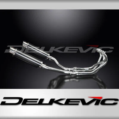 Silenciadores de carbono redondos Yamaha XJ600 Diversion 1992-2004 escape completo 4-2 14" Foto 1 de 4