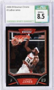 LEBRON JAMES 2008-09 BOWMAN CHROME #3 CSG 8.5 NM MINT+ CLEVELAND CAVALIERS LAKER