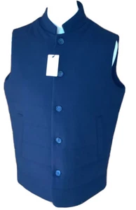 Giordano Mens Gilet bodywarmer waistcoat Navy 50” Italian Fabric £139 Tailored - Picture 1 of 14