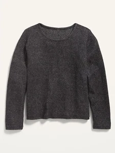 Old Navy Kid Youth Girls Cozy Plush Rib-Knit Heathered Crop Top Size XS (5) $20 - Picture 1 of 1