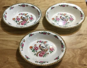 Platos para servir 3 F Winkle & Co England Whieldon Ware patrón de faisán 1908 - Imagen 1 de 3
