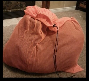 LARGE, Orange Mesh Utility, Laundry Bag. Very Durable, well made 36”x40” - Picture 1 of 1