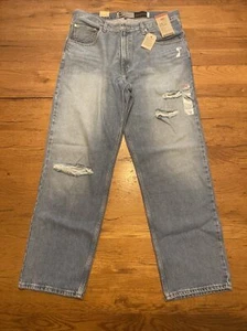 Levi’s '94 Baggy Distressed Light Blue Cotton Denim Jeans Women’s Size 32x31 - Picture 1 of 4