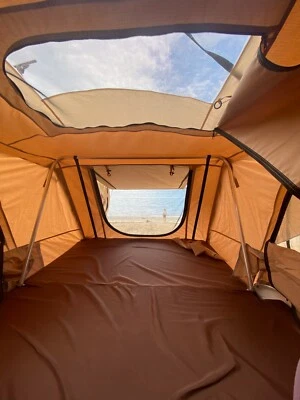 Tienda de campaña Takao rígida techo techo - caqui para autos camiones SUV se adapta a 4 personas Foto 1 de 4