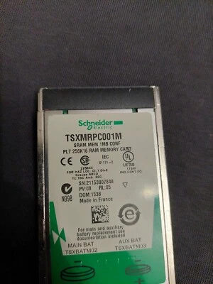 Carte Automate Schneider TSXMRPC001M carte Extension Mémoire SRAM 1MO - Photo 1/2
