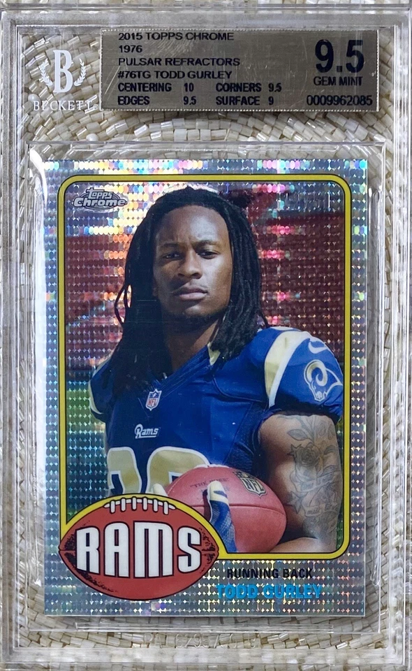 2015 TOPPS CHROME 1976 PULSAR REFRACTOR /50 TODD GURLEY RC BGS 9.5 - Image 1 of 2