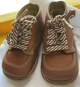 Vintage Buster Brown Leather Shoes Size 3.5 EE Baby Boys Shoes SL22178