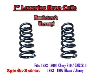 1" Lowering Drop Coils Springs Kit FOR 82 - 05 Chevy GMC S10 S15 Jimmy 4Cyl. REG - Picture 1 of 1