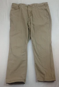 Pantalones Duluth Trading Co para Hombres 42x32 Caqui Flexibles Manguera contra Incendios Ropa de Trabajo Lona Elástica - Imagen 1 de 18