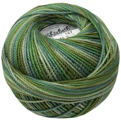 Lizbeth Egyptian Cotton Crochet Thread Size 3 Color 167 Jungle Greens