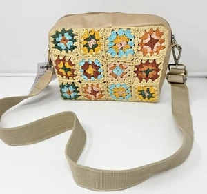 Granny Square Crochet Boho Crossbody Bag Purse Tajmun Arts Hippie Boho Summer - Picture 1 of 19