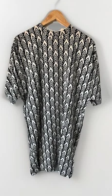 Minimum Kleid 38 Damen 100%Viskose Blau Weiß geometrisches Muster - Bild 1 von 2