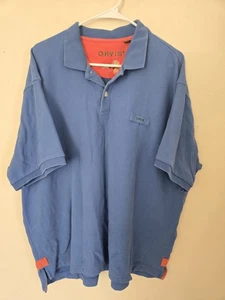 Orvis Poloshirt Herren 2XL blau Baumwolle klassisch Fliegenfischen Logo KOSTENLOSER VERSAND - Bild 1 von 6