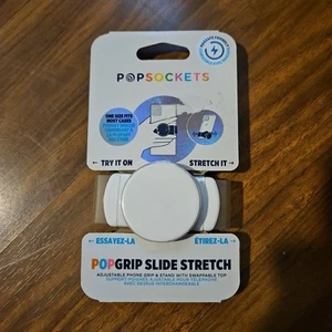 PopSockets PopGrip Slide Stretch Blanc Swap Top Téléphone Portable Poignée Pop Socket - Photo 1 sur 3