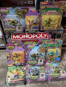 TMNT Lot of 12 2022–2025 Ninja Turtles And A New Unopened TMNT Monopoly Game A - Picture 1 of 11