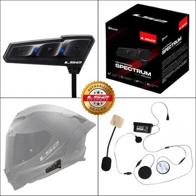 LS2 FF807 Intercom Bluetooth Spectrum Universal Motorbike fits LS2 Dragon Carbon - Image 1 of 4