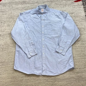Camisa de Colección Brooks Brothers Oxford Abotonada 17.5-5 Azul Vestido Exterior Preppy - Imagen 1 de 11