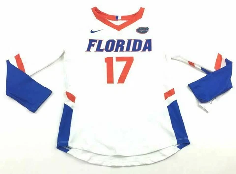 Nike Florida Gators Long Sleeve Volleyball Jersey #17 Girl's M White 915027 Cover